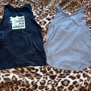 Under Armour Kids Black and Gray Tank Tops Set